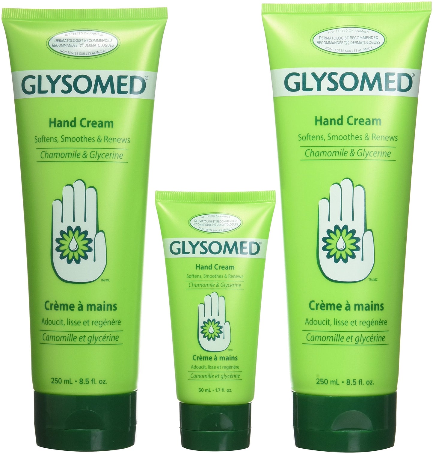 Glysomed Hand Cream Combo 3 Pack (2 X Large Tube 8.5 Fl Oz + 1 X Purse Size 1.7 Fl Oz) Beauty & Personal Care Glysomed