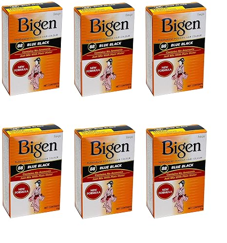 Bigen Powder Hair Color #88 Blue Black (6 Pack) Beauty & Personal Care Bigen