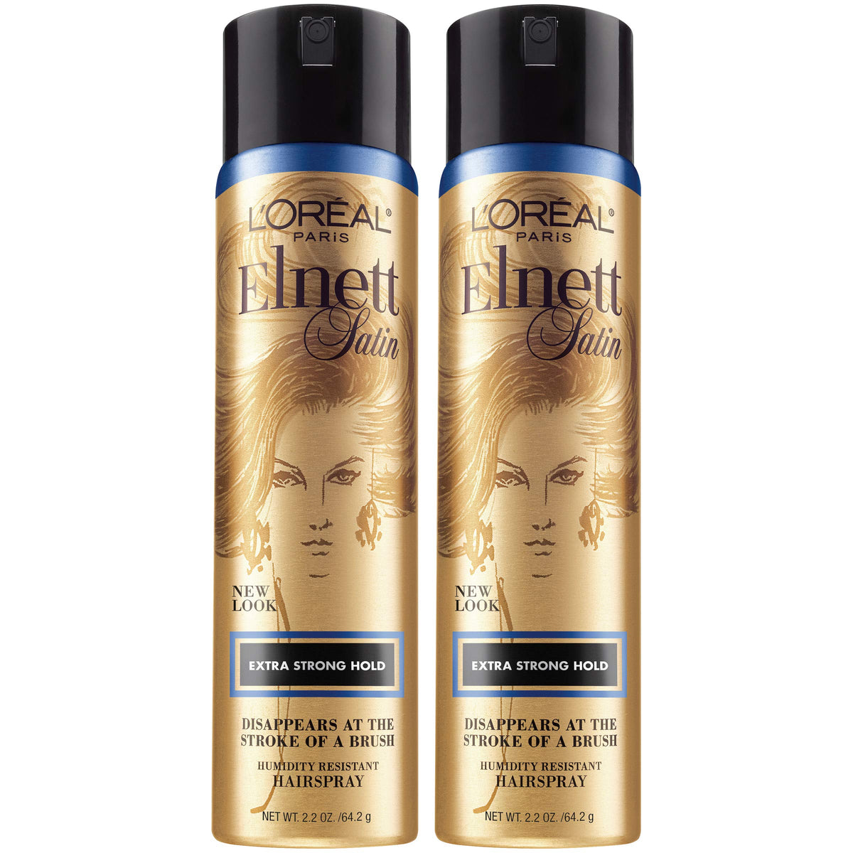 L'Oreal Paris Hair Care Elnett Extra Strong Hold Travel Size Hairspray, Long Lasting Plus Humidity Resistant, Hair Spray, 2.2 Ounce (2 Count) Beauty & Personal Care L'Oreal Paris