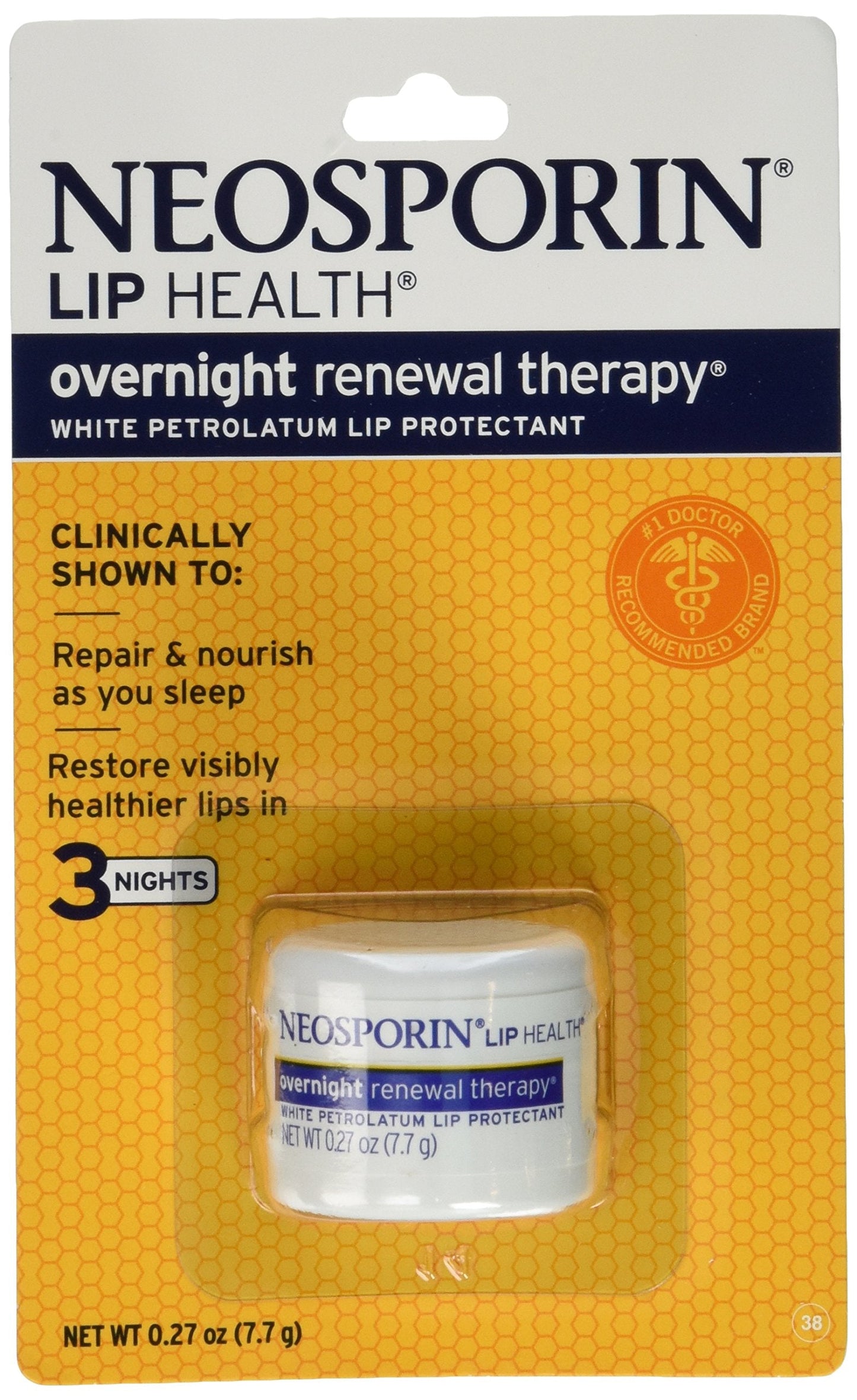 Neosporin Overnight Lip Health Renewal Therapy 0.27 Ounce Jar (8ml)pack of 4 Beauty and Personal Care Neosporin