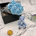 Abbie Home Rose Bouquet 7 Scented Soap Flower Gift Box with Cute Teddy Bear for Her Girlfriend Teen Girls Anniversary, Birthdays, Valentine's Day Beauty & Personal Care Abbie Home