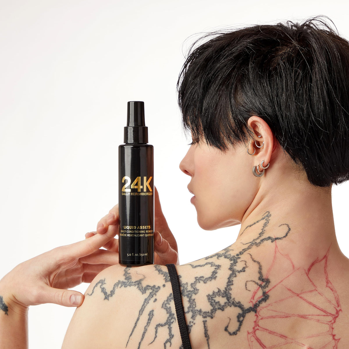 Sally Hershberger 24K Liquid Assets Daily Conditioning Remedy - Weightless Leave-In Treatment for Luscious, Refreshed Locks - Bonding,
