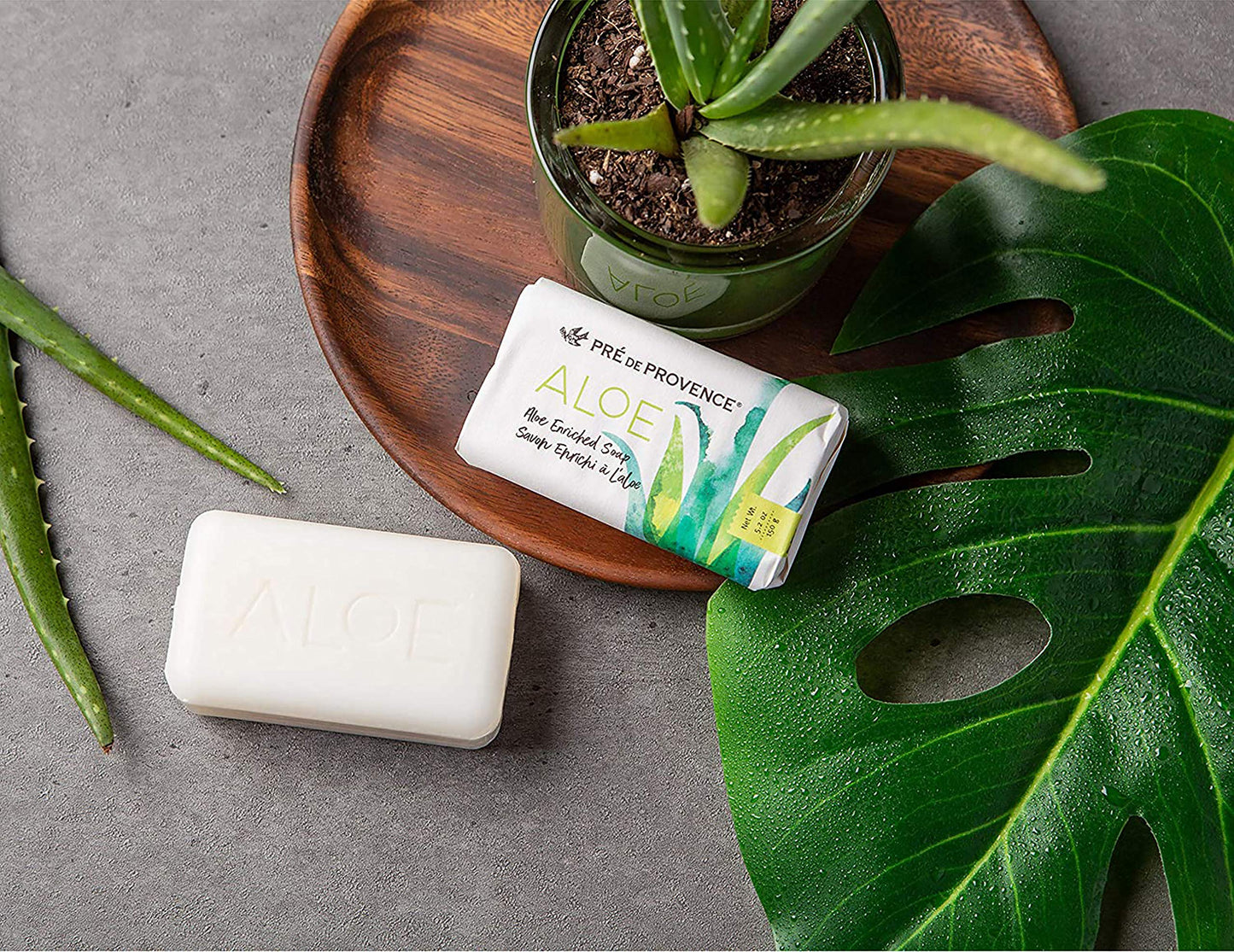 Organic Aloe Collection Hydrating Enriched Daily Bar Soap (5.2oz), Fresh Cucumber Scent Beauty & Personal Care Pre de Provence