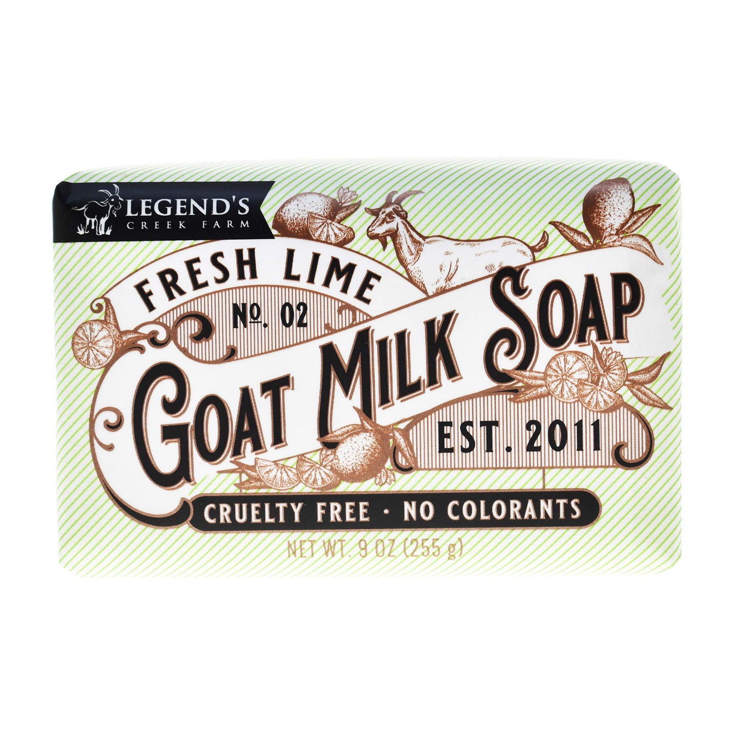 Legend's Creek Farm Triple Milled Goat Milk Soap, Fresh Lime, 9 Oz Beauty & Personal Care Legend's Creek
