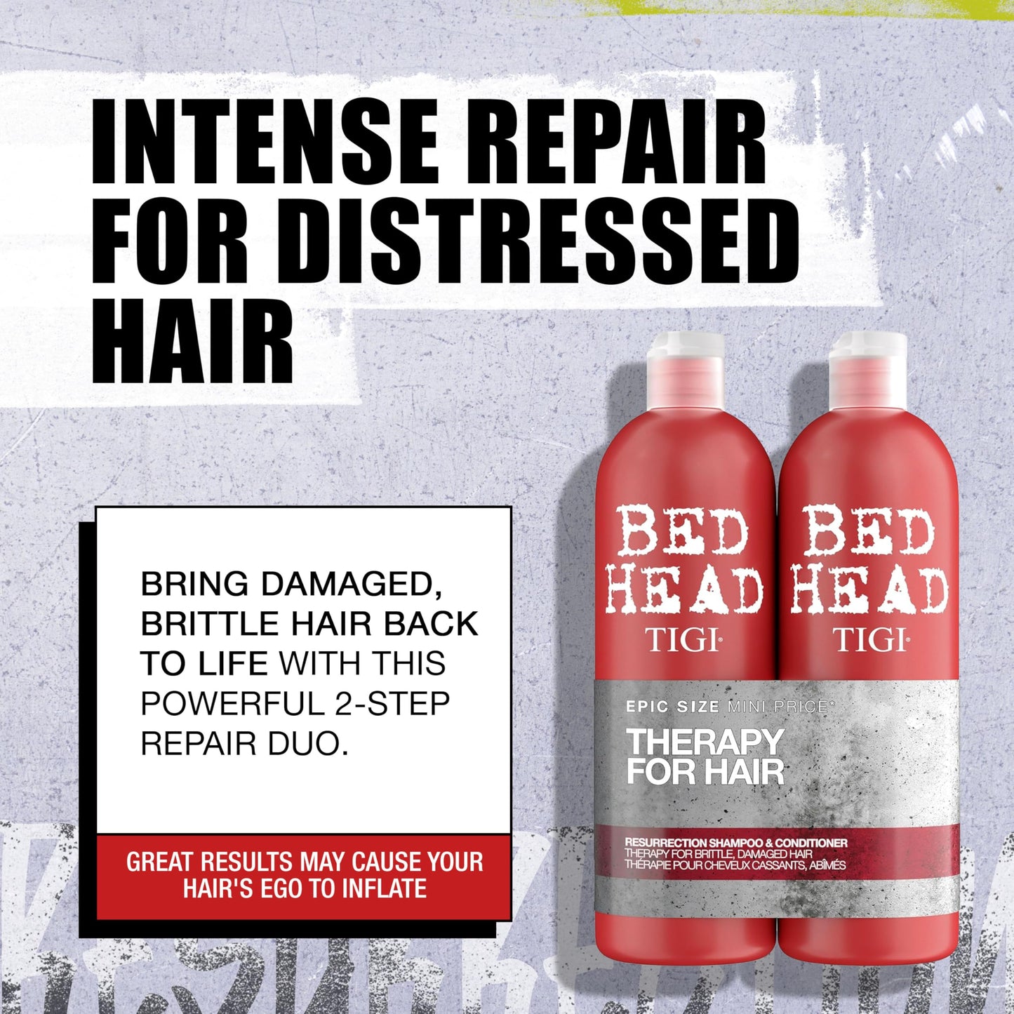 Tigi Bed Head Urban Anti+dotes Resurrection Shampoo & Conditioner Damage Level 3, 25.36 Ounce(Pack of 2) Beauty & Personal Care Bed Head