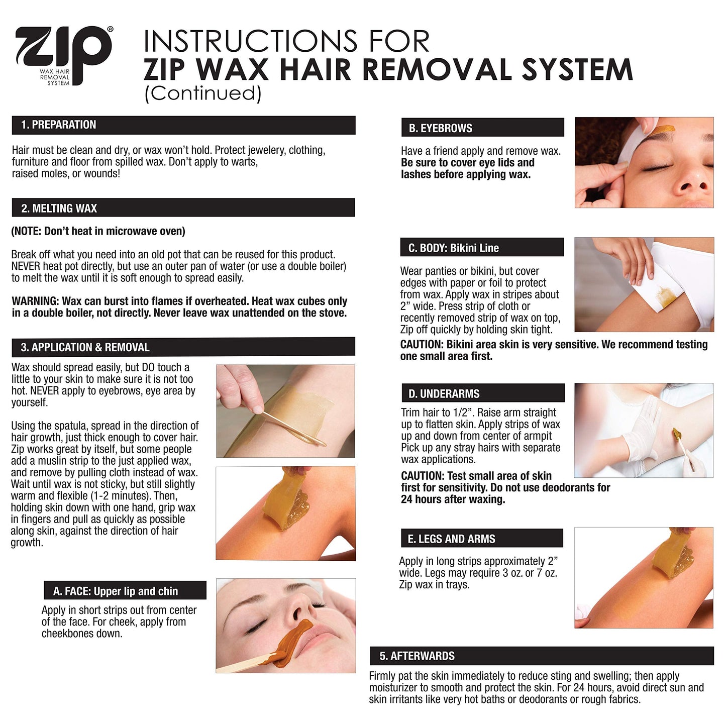 Zip Wax Hair Removal Kit 7oz Beauty & Personal Care Zip