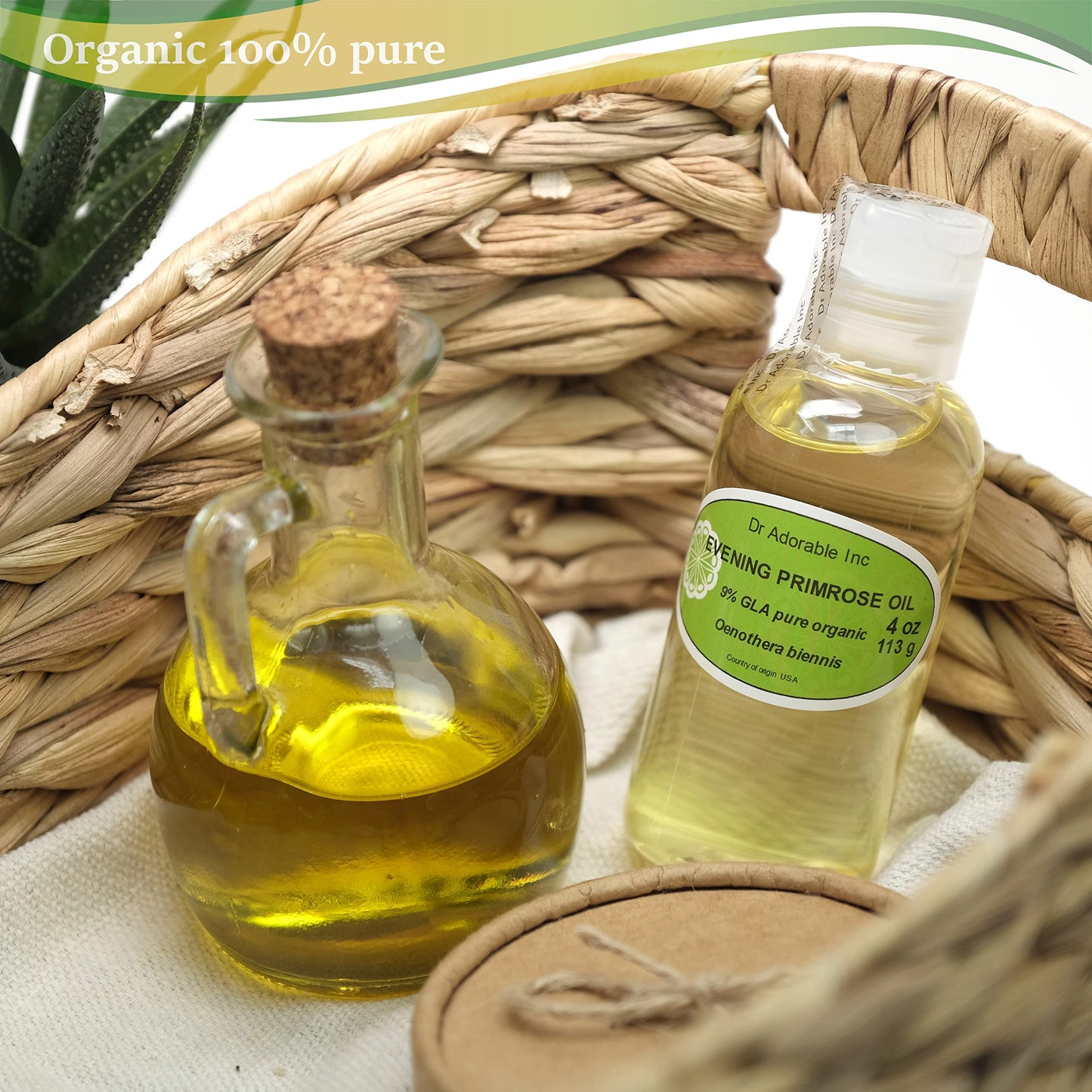 Dr Adorable - 4 oz - Evening Primrose Oil - 100% Pure Natural Organic Cold Pressed Beauty & Personal Care Dr Adorable