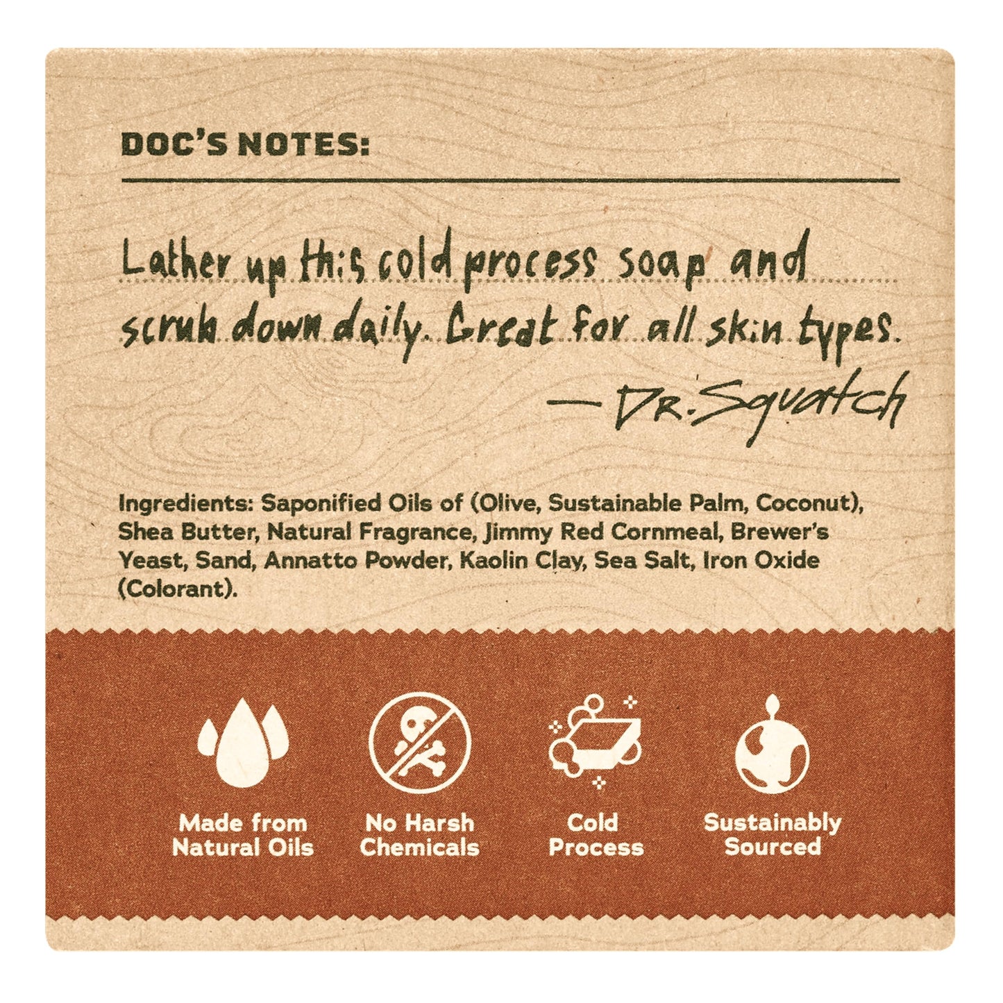 Dr. Squatch Natural Men’s Bar Soap - Cold Process Body Soap Bar with Natural Oils - Gifts for Men - Wood Barrel Bourbon (5 oz, 3-Pack) Beauty and Personal Care Dr. Squatch