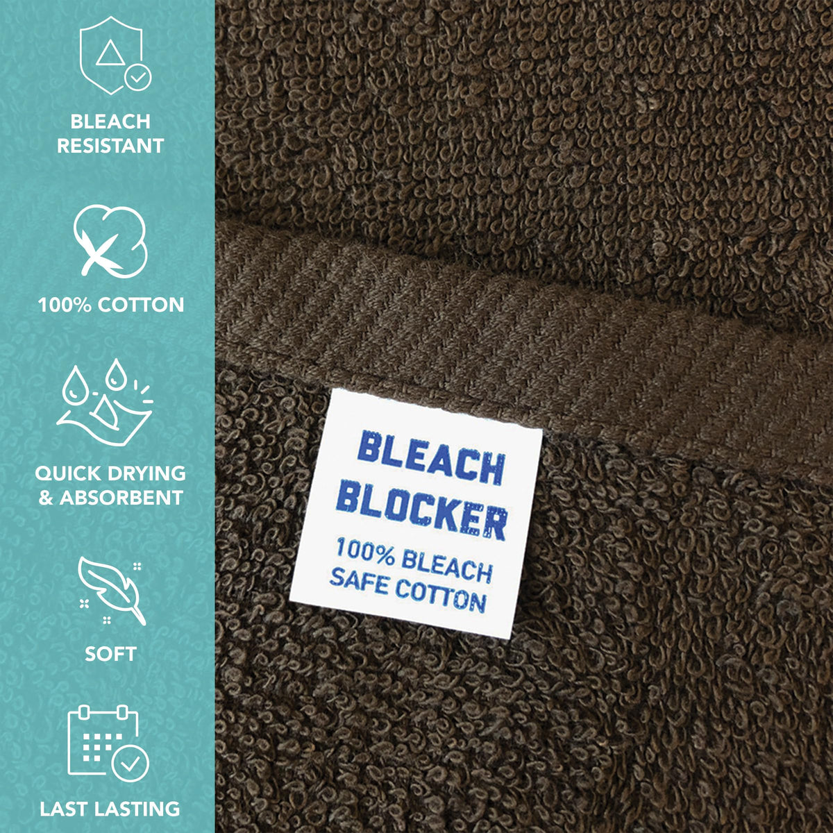 Arkwright Bleach Proof Salon Towels - Pack of 12 - Highly Absorbent, 100% Cotton, Quick Dry Spa Face Towel for Hair Stylist, Barber, Pedicure, and