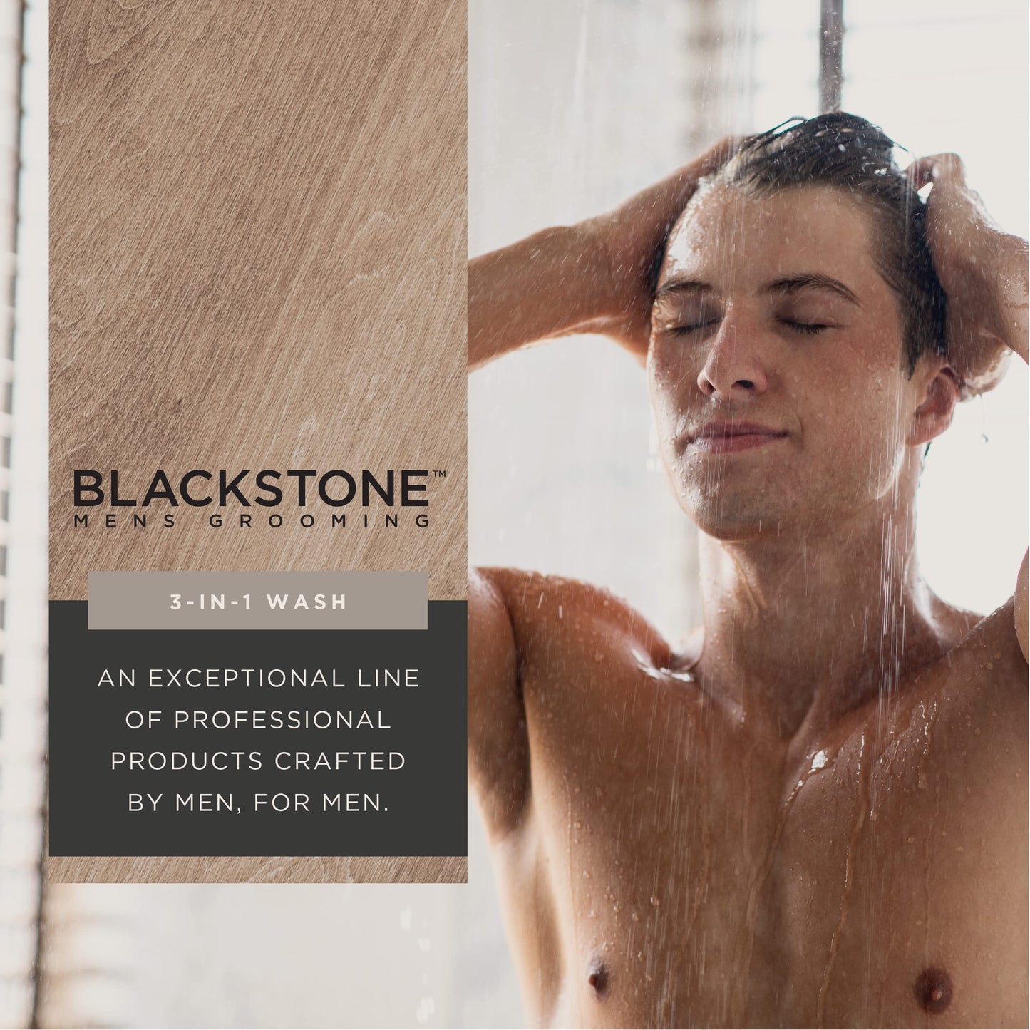 Blackstone 3-in-1 Wash for Men | Cleanses & Conditions Hair, Body, & Face | For All Skin & Hair Types | With Caffeine, Vitamin C, Hemp Seed Oil Beauty & Personal Care Blackstone