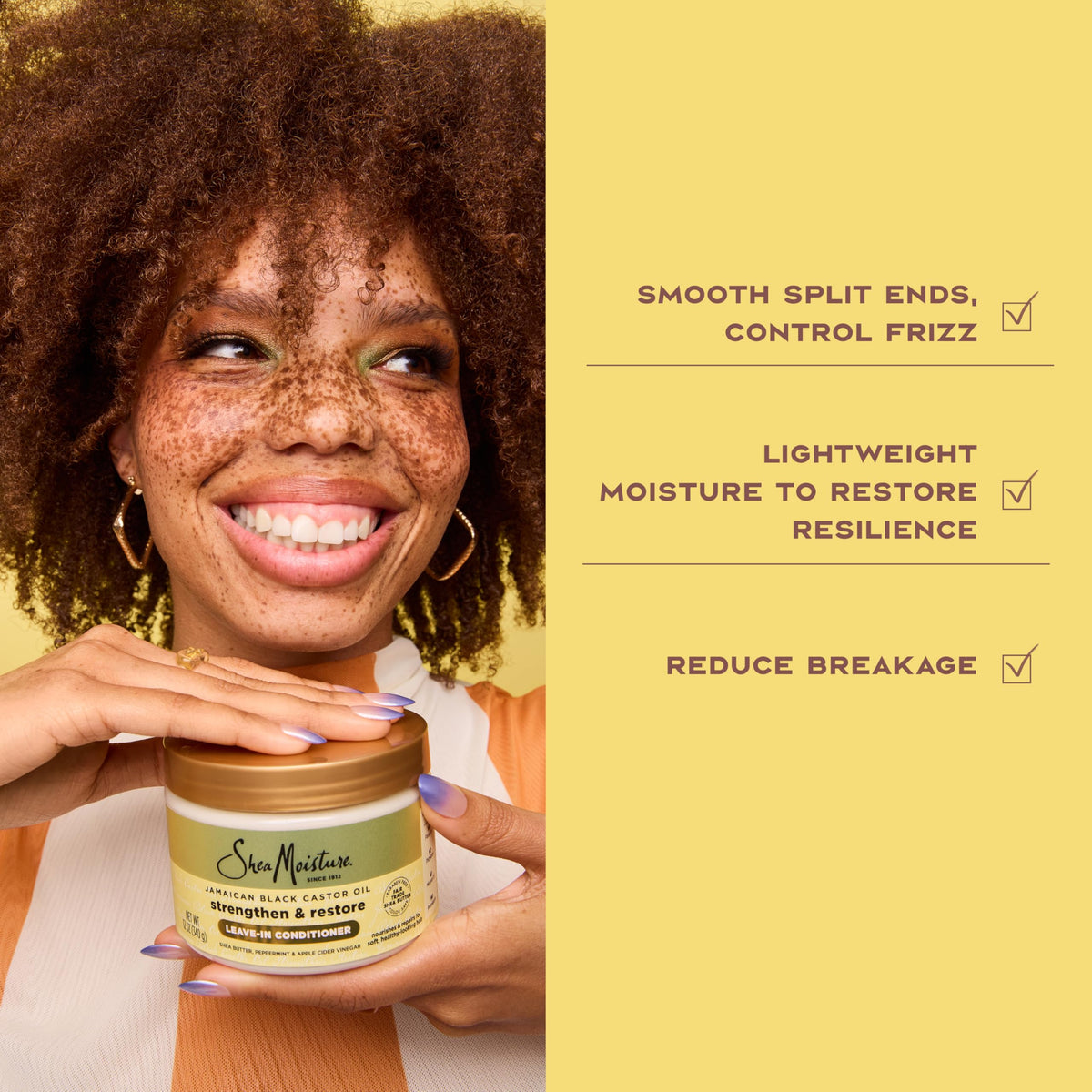 SheaMoisture Jamaican Black Castor Oil, Strengthen & Restore Leave-In Conditioner, 11.5 fl oz (340 ml) Beauty & Personal Care SheaMoisture