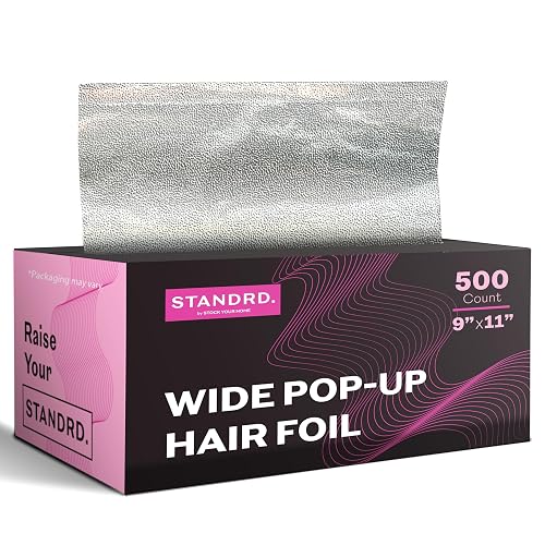 Stock Your Home 500 Count Aluminum Foil for Hair Highlighting, 9” Pop Up Foil Sheets for Salon or Home Use, Embossed Disposable Hair Foils Beauty & Personal Care Stock Your Home