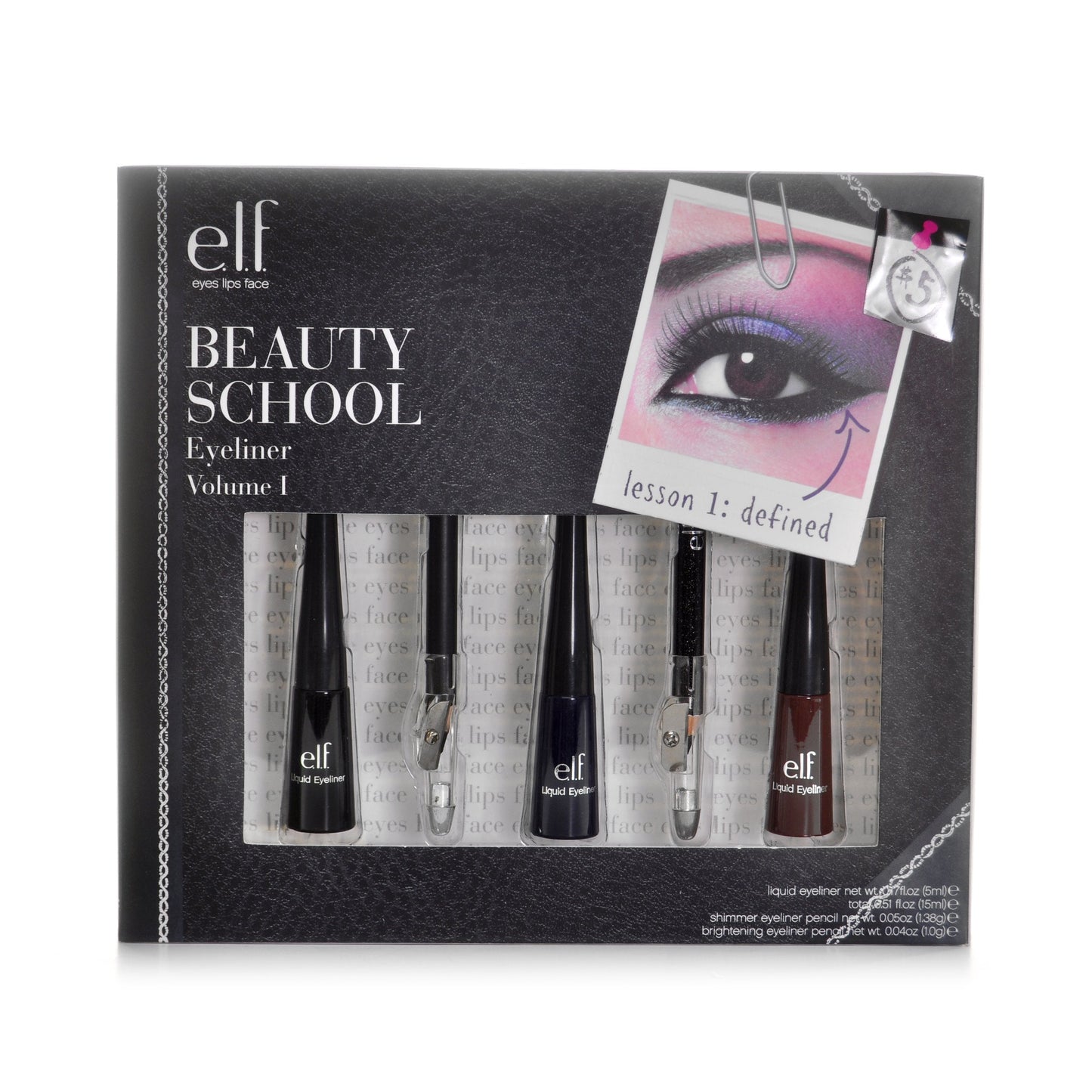 Elf Cosmetics Beauty School Eyeliner,5-ounce (pack Of 2) Beauty & Personal Care e.l.f.
