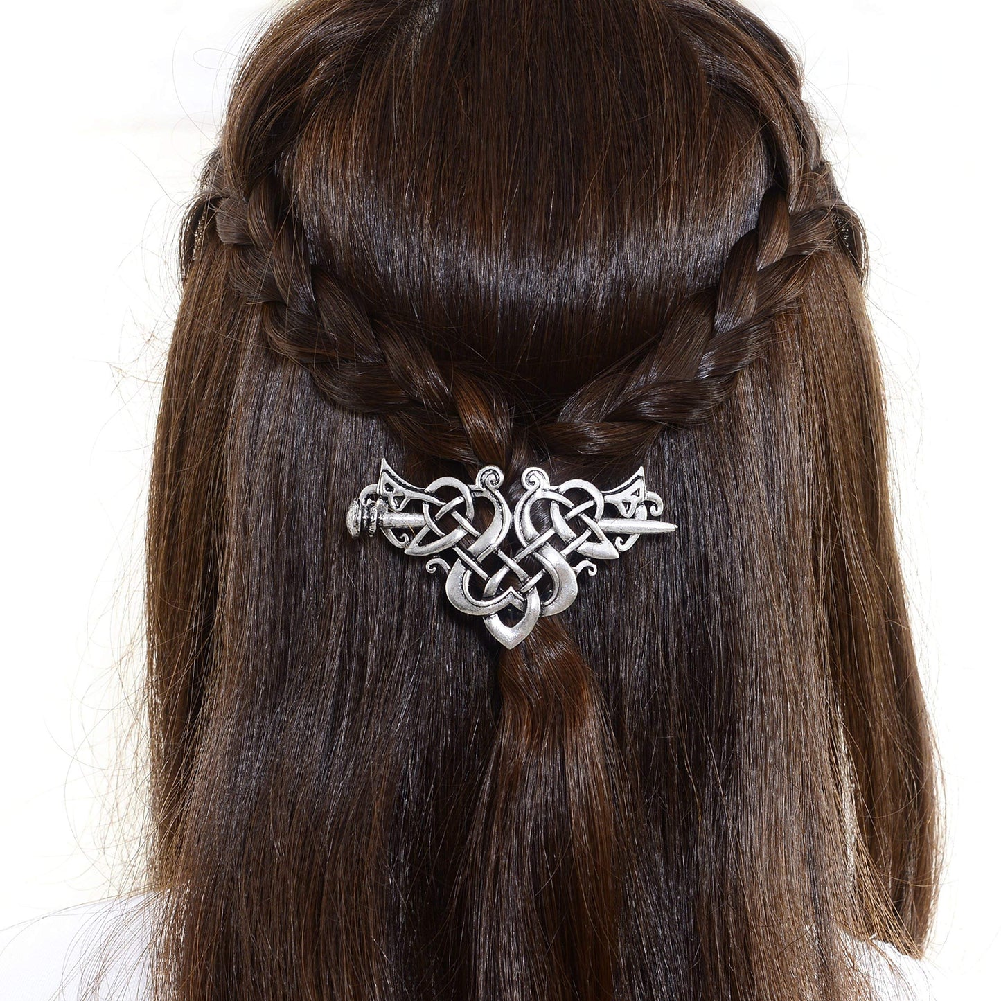 Viking Celtic Hair Sticks Hairpin-Viking Hair Clip Men Antique Silver Hair Sticks Hairpin Triangle Clips for Long Hair Stick Slide Irish Hair Beauty & Personal Care LQQQL