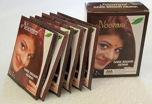 Noorani Dark Brown Henna 6 X 10 gms/Box Beauty & Personal Care Noorani