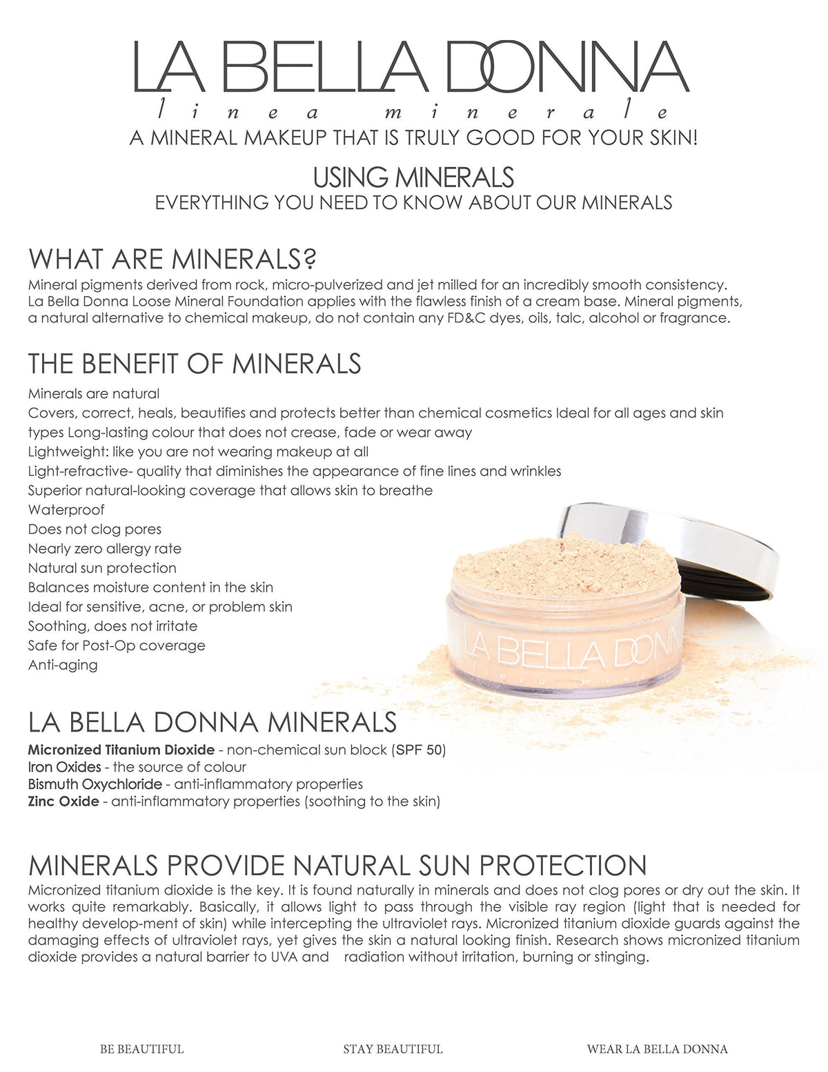 La Bella Donna Loose Mineral Foundation SPF 50 | 10g - Umbria