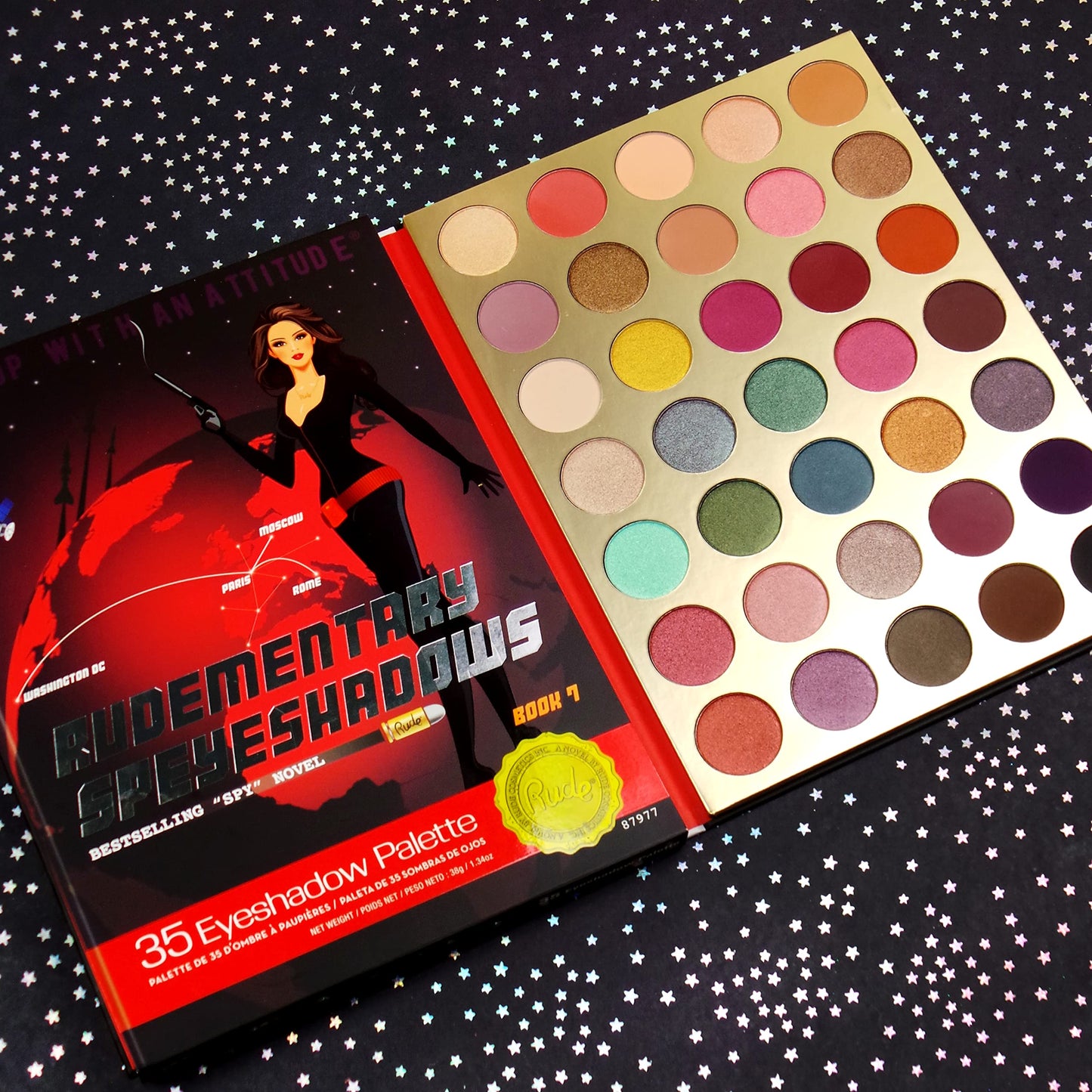 Rude Cosmetics Rudementary SpeyeShadows 35 Eyeshadows Palette - Book 7 for Women - 1.33 oz Eye Shadow Beauty & Personal Care RUDE