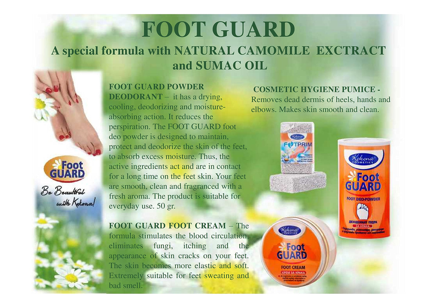 Deodorant Powder Paraben Free 50 g Beauty and Personal Care Foot Guard