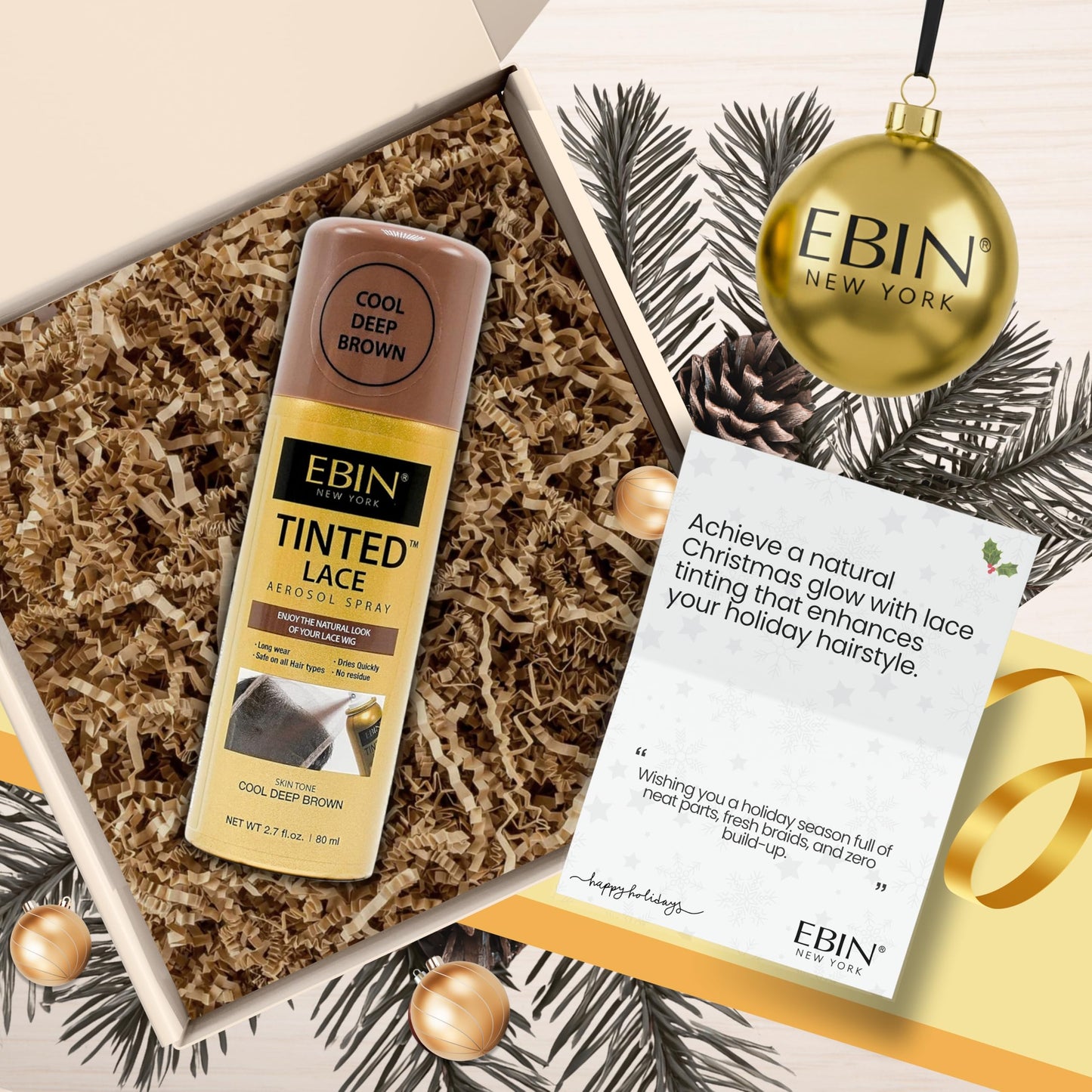 EBIN NEW YORK Tinted Lace Spray Cool Deep Brown | Quick Dry, Water Resistant & High Pigment Lace Tint for Wig | Even Spray, No Residue & Natural Beauty & Personal Care EBIN NEW YORK