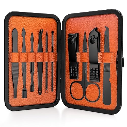 Wild Willies 10-Piece Pedicure & Manicure Kit for Men & Women - Includes Nail Clippers, Scissors, Tweezers, Files - Compact Travel Nail Grooming Kit Beauty & Personal Care Wild Willies