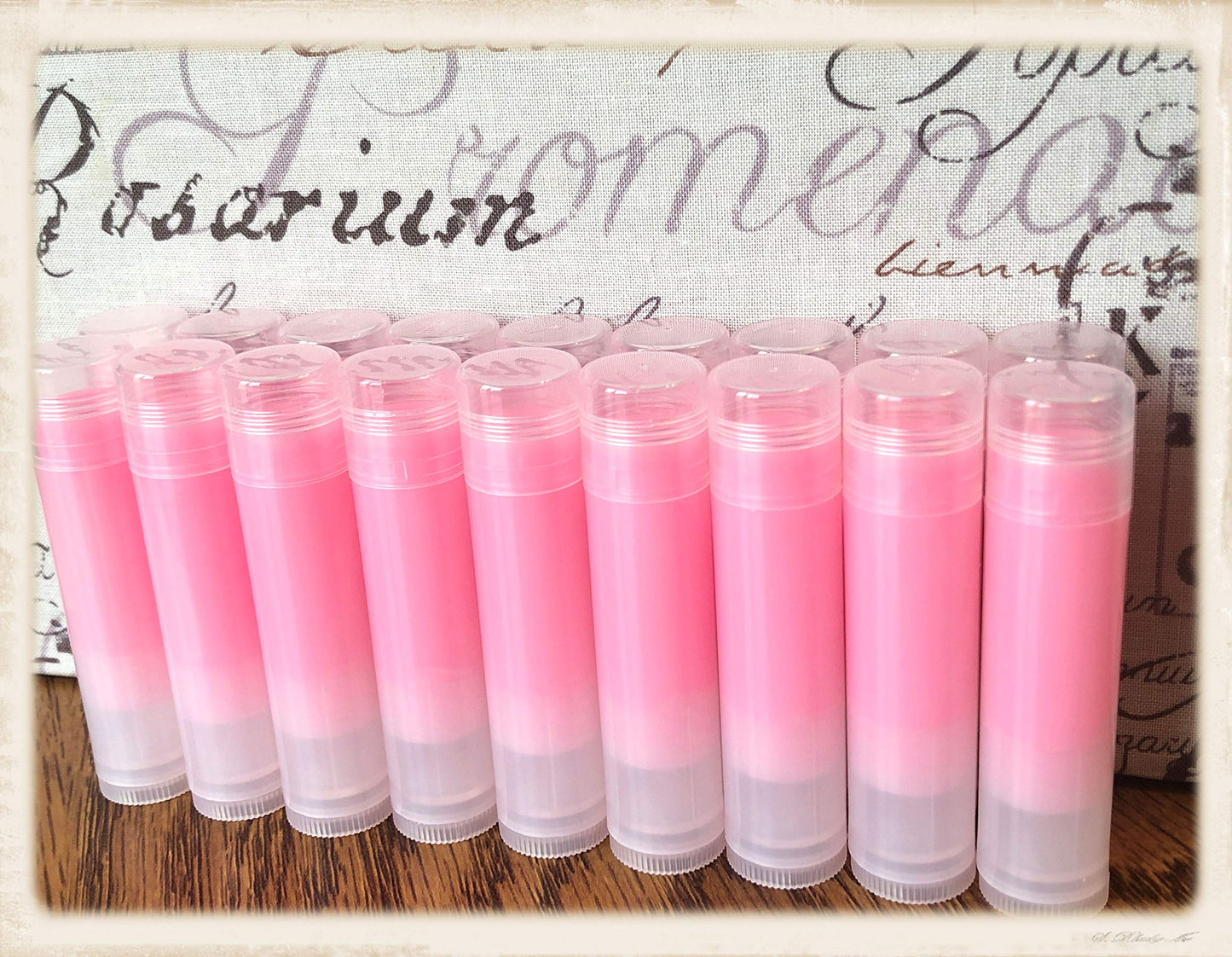 WHOLESALE Handmade Strawberry Flavored Lip Balms Without Labels for DIY Favors or Resale (30) Beauty and Personal Care Frohmen