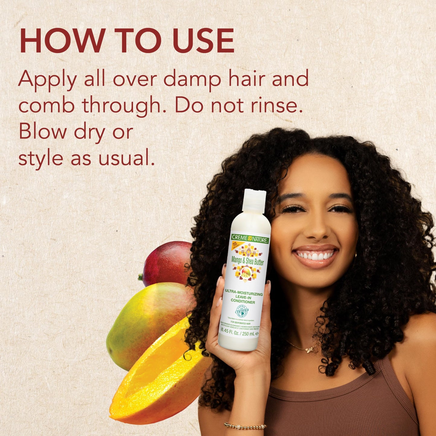 Creme of Nature Mango and Shea Butter Ultra-Moisturizing Leave In Conditioner with Certified Natural Ingredients, Creamy No-Rinse Softening Treatment Beauty & Personal Care Creme of Nature