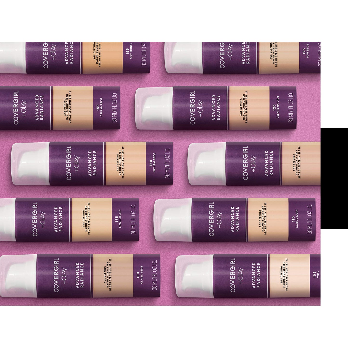 COVERGIRL Advanced Radiance Age Defying Liquid Foundation in Classic Ivory, Hides Wrinkles & Lines, Sensitive Skin Safe, Packaging May Vvary Beauty & Personal Care COVERGIRL