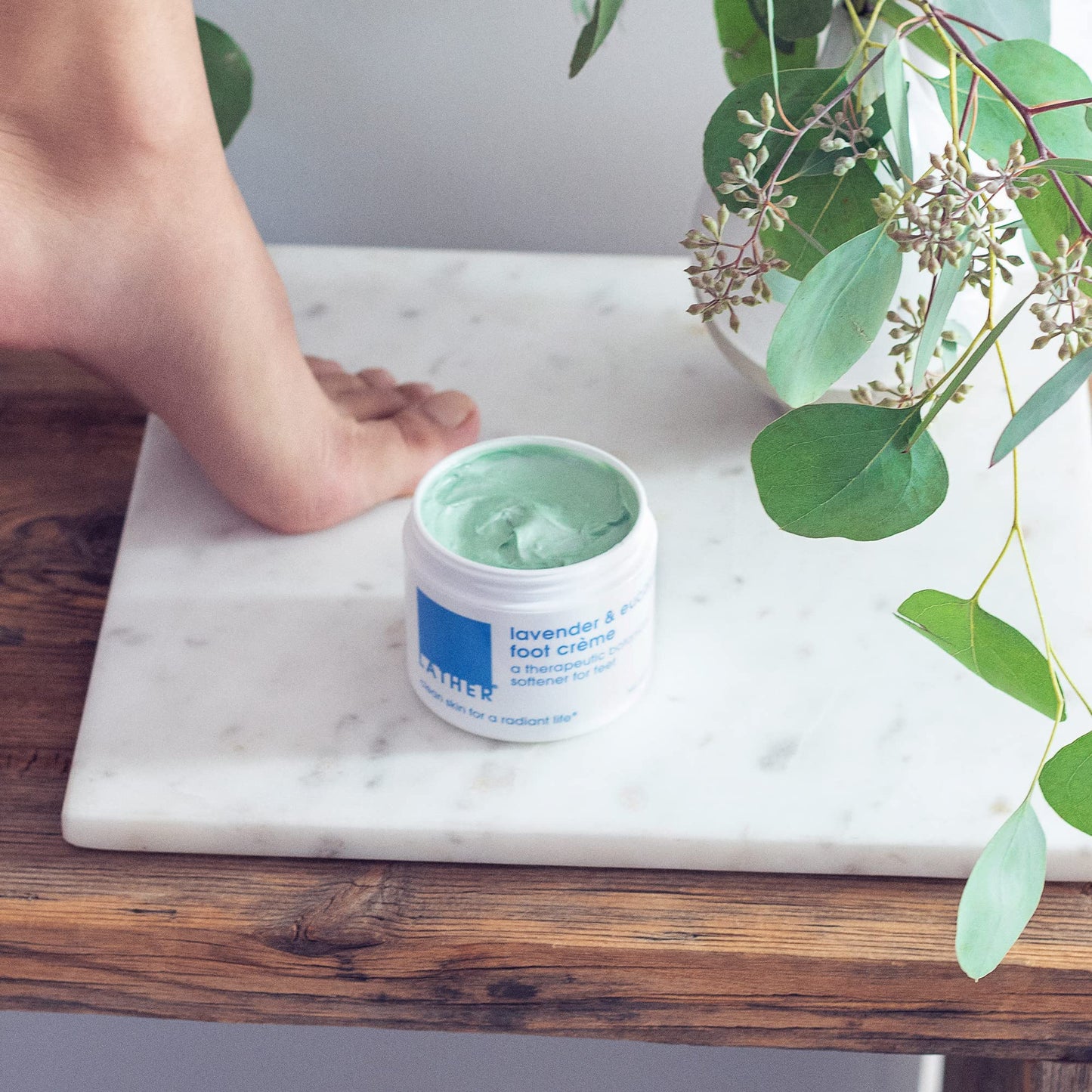 LATHER Foot Cream - Moisturizing & Nourishing Cracked Heel Repair for Smooth, Soft Feet - Pedicure Foot Spa - Aromatherapy Foot Lotion For Dry Cracked Beauty & Personal Care LATHER
