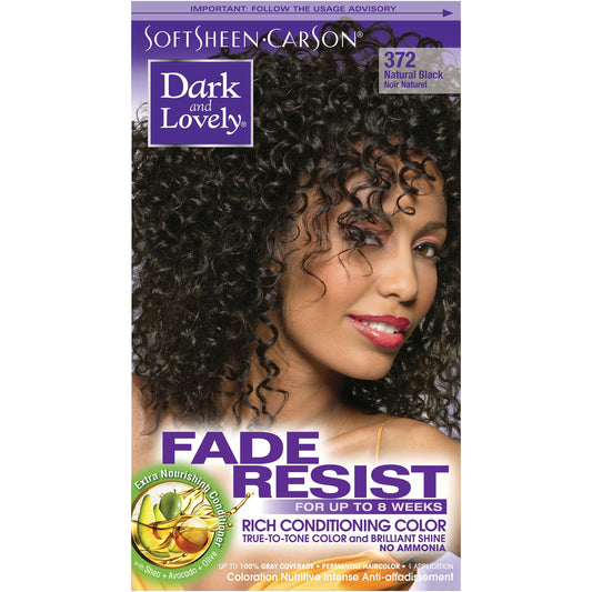 SoftSheen-Carson Dark and Lovely Fade Resist Rich Conditioning Color, Natural Black 372 Beauty & Personal Care SoftSheen