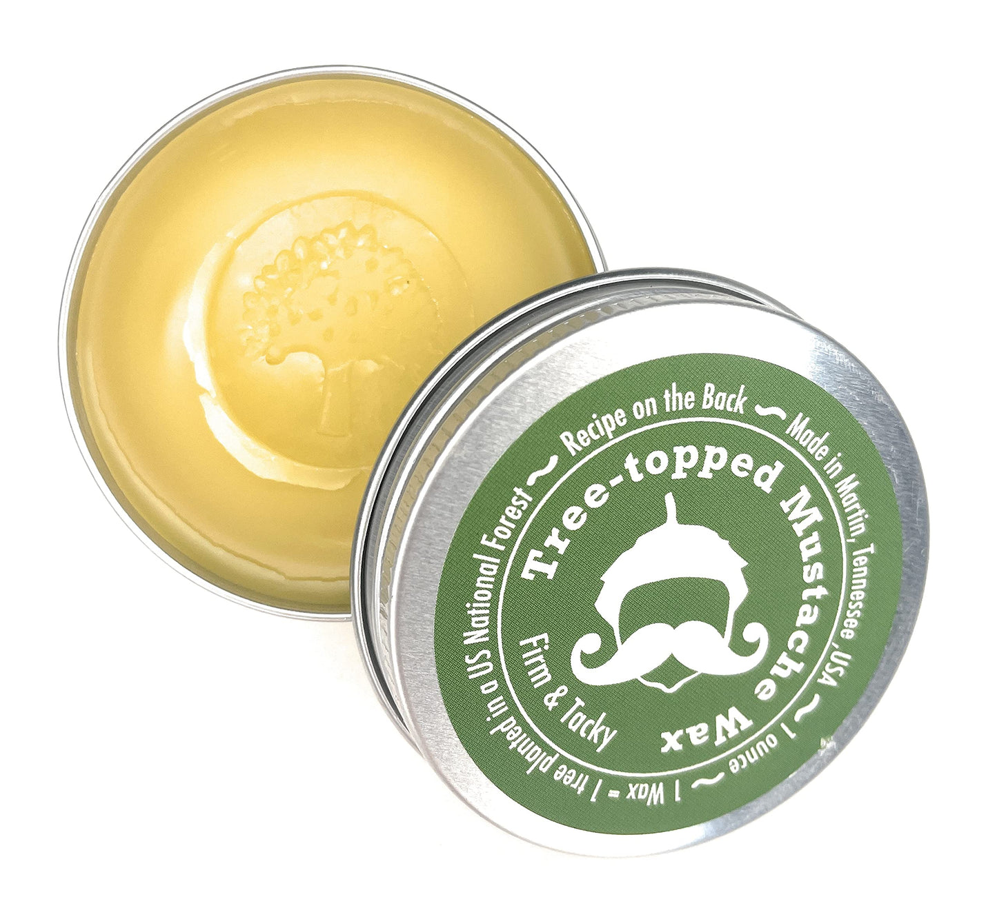 Green Beard Grmng Tree-Topped Mustache Wax for Men - Firm & Tacky Hold with Natural Beeswax & Hempseed Oil - Styles, Shapes & Controls 1 Ounce (Pack Beauty and Personal Care Green Beard Grmng