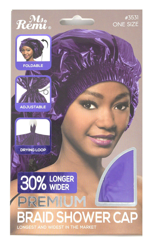 Ms Remi Premium Braid Shower Cap Purple 25 inch long and 18.5 inch wide Beauty & Personal Care Annie