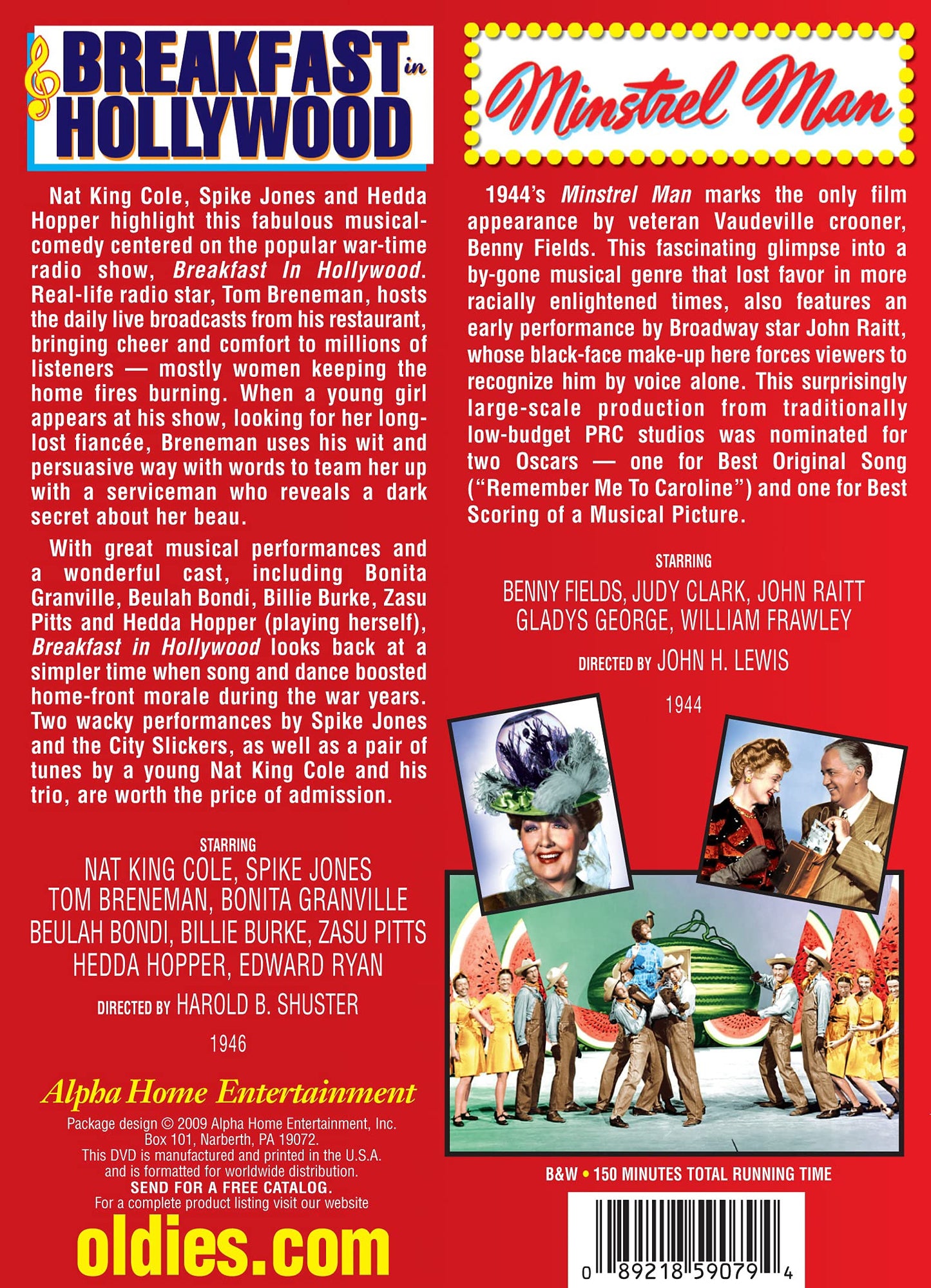 Musical Double Feature: Breakfast in Hollwood / Minstrel Man Beauty & Personal Care Alpha Video