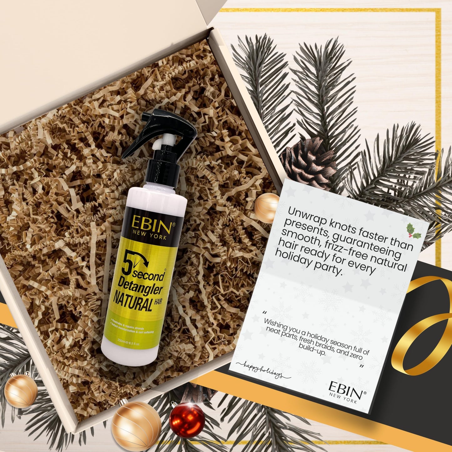 EBIN NEW YORK Detangling Hair Mist infused with Moroccan Argan Oil 8.5 oz / 250ml Bundle Adds Shine for Manageable Hair Beauty & Personal Care EBIN NEW YORK