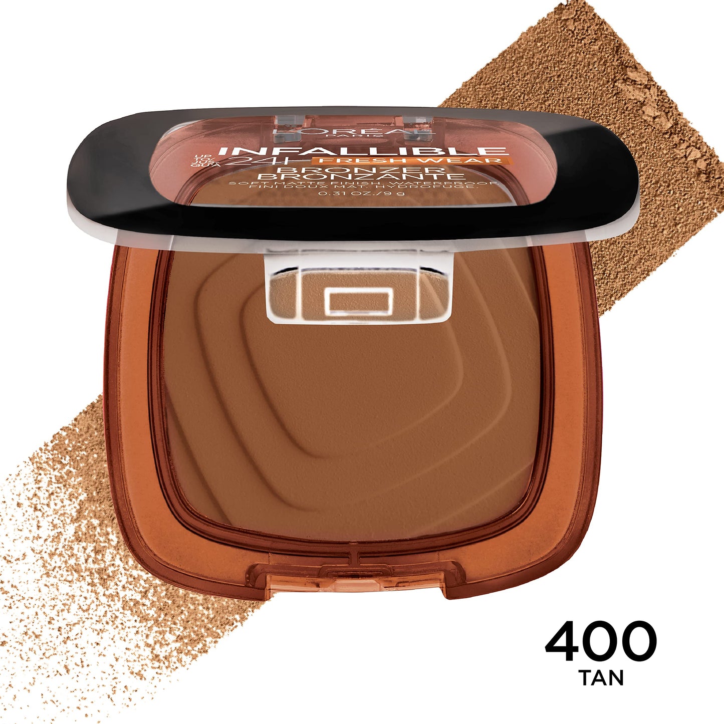 L'Oreal Paris Infallible Up to 24H Fresh Wear Soft Matte Longwear Bronzer. Waterproof, heatproof, Transfer, humidity and sweatproof, Tan, 0.31 oz Beauty & Personal Care L'Oreal Paris