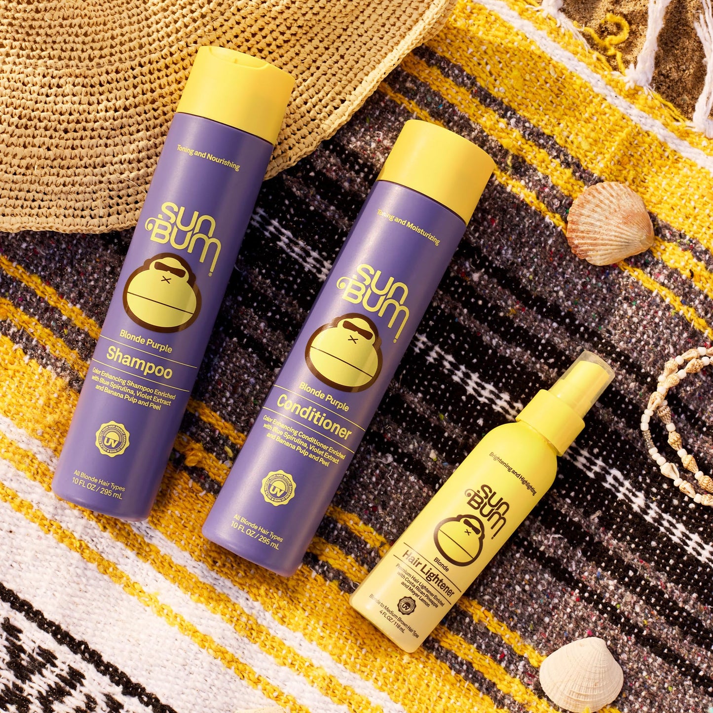 Sun Bum Blonde Hair Lightener - Vegan, Paraben, Gluten and Cruelty-Free Color Enhancing Brightener for Blondes, 2 Pack Beauty & Personal Care Sun Bum