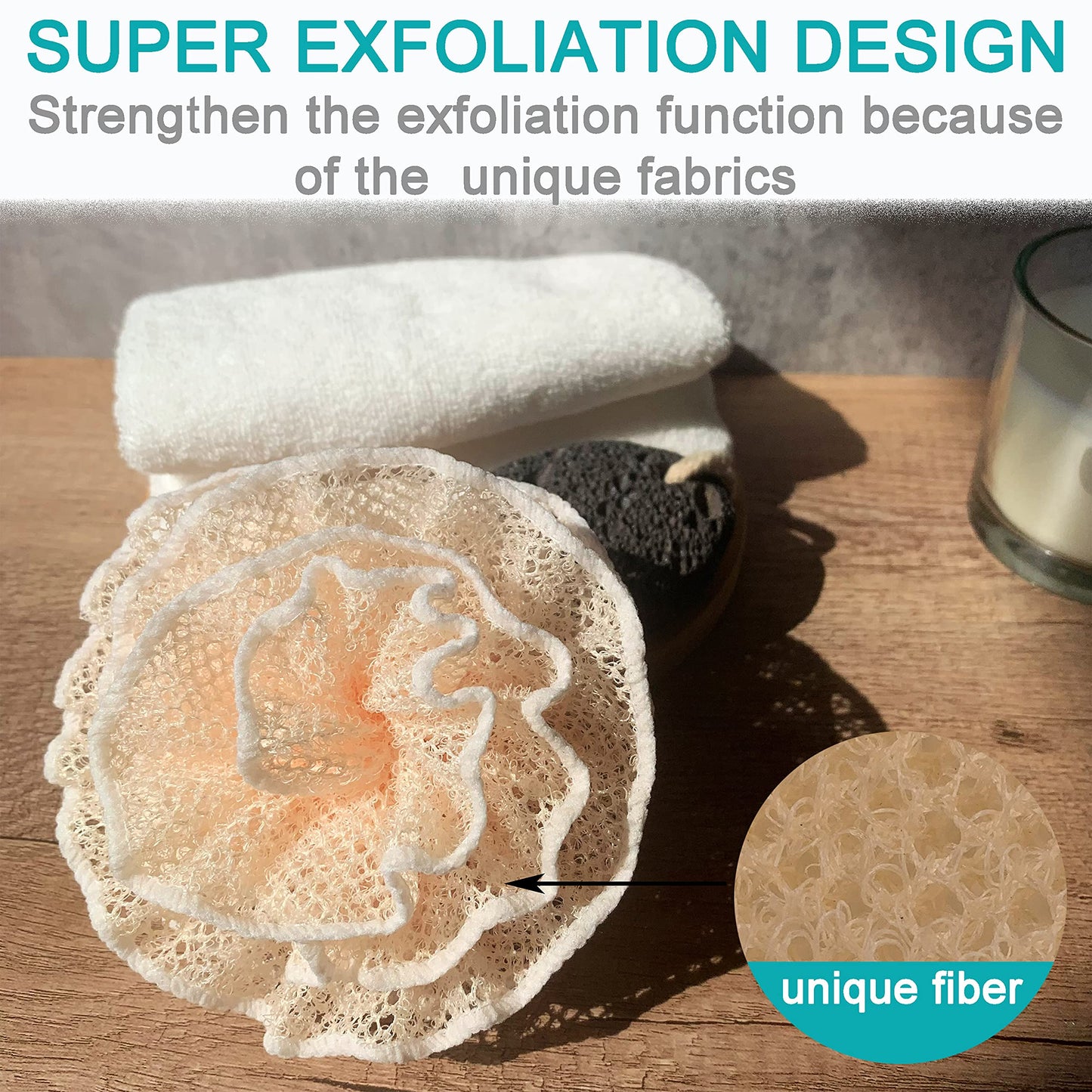 Super Exfoliating Home Spa Weave Loofah Shower Sponge Pouf Mesh Brush - Bath Spa Puff Scrubber Ball - Face Body Poof - Rich Foams Bubble?4.7" Each? Beauty & Personal Care Mr.Cui'shop