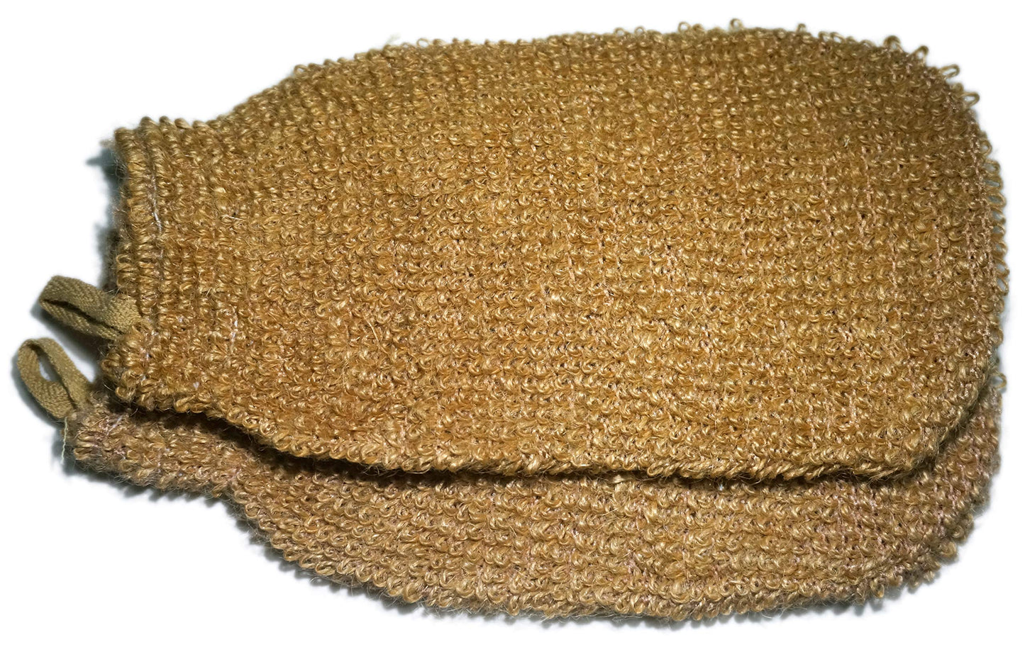 2 Pieces(5.1×9.0 inches) Natural Vegetable Fiber Exfoliating Sisal Bath Spa Shower Scrubber Loofah Rub Glove Mitt Mitten - Great for Your Skin Care Beauty & Personal Care JINS-Hung