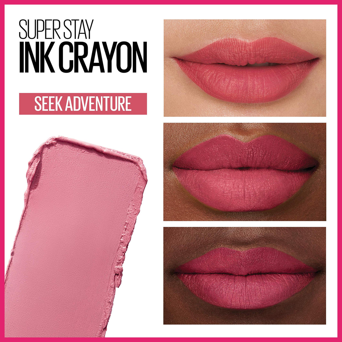 Maybelline Super Stay Ink Crayon Lipstick Makeup, Precision Tip Matte Lip Crayon with Built-in Sharpener, Longwear Up To 8Hrs, Seek Adventure, Warm Beauty & Personal Care MAYBELLINE