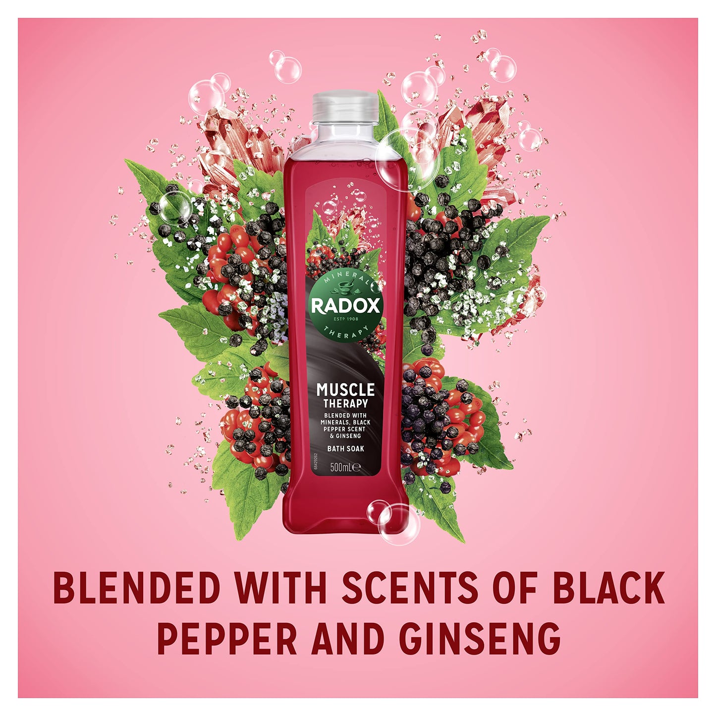 Radox Muscle Therapy Bath Soak with Black Pepper and Ginseng, 500ml Beauty and Personal Care Simple