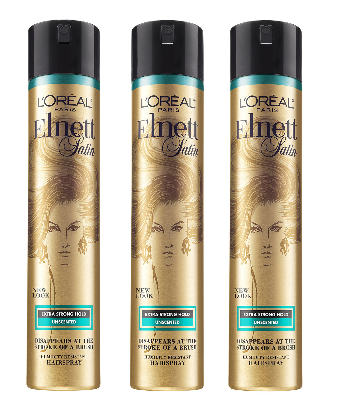 L'Oréal Paris Elnett Satin Extra Strong Hold Hairspray - Unscented, 3 Count