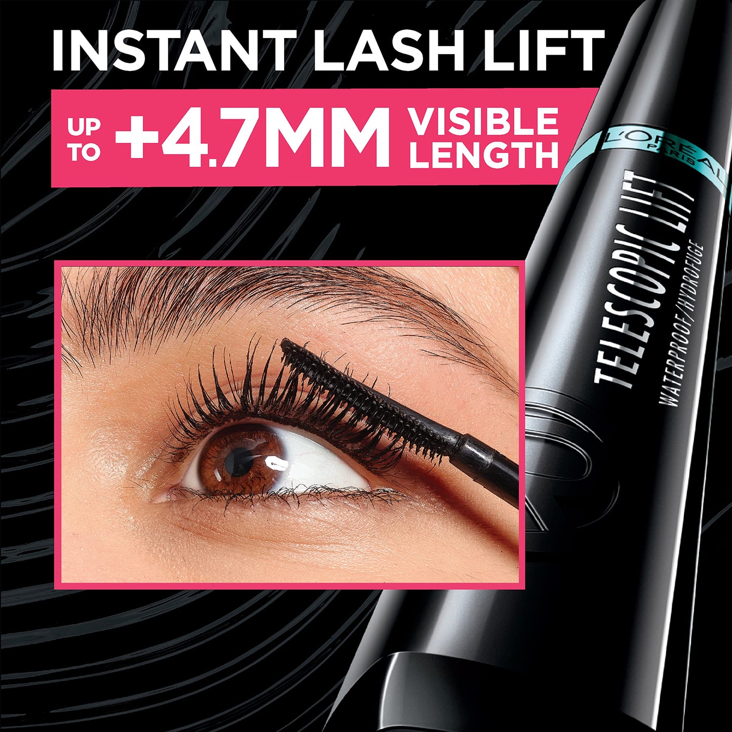 L'Oreal Paris Telescopic Lift Mascara, Lengthening and Volumizing Eye Makeup, Lash Lift with Up to 36HR Wear, Waterproof, Black, 0.33 Fl Oz Beauty & Personal Care L'Oreal Paris