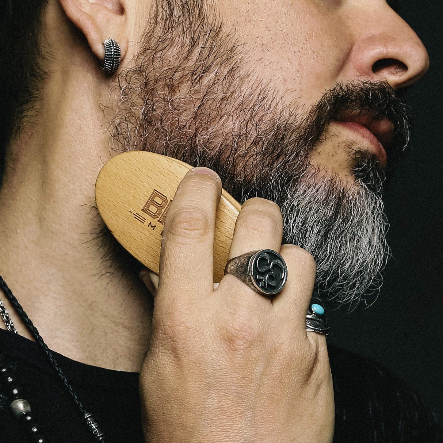 BRV MEN Beard Brush | Firm Boar Bristles | First-Cut Boar Hair Bristles | The Ideal Gift For Men (Beechwood) Beauty & Personal Care BRV MEN