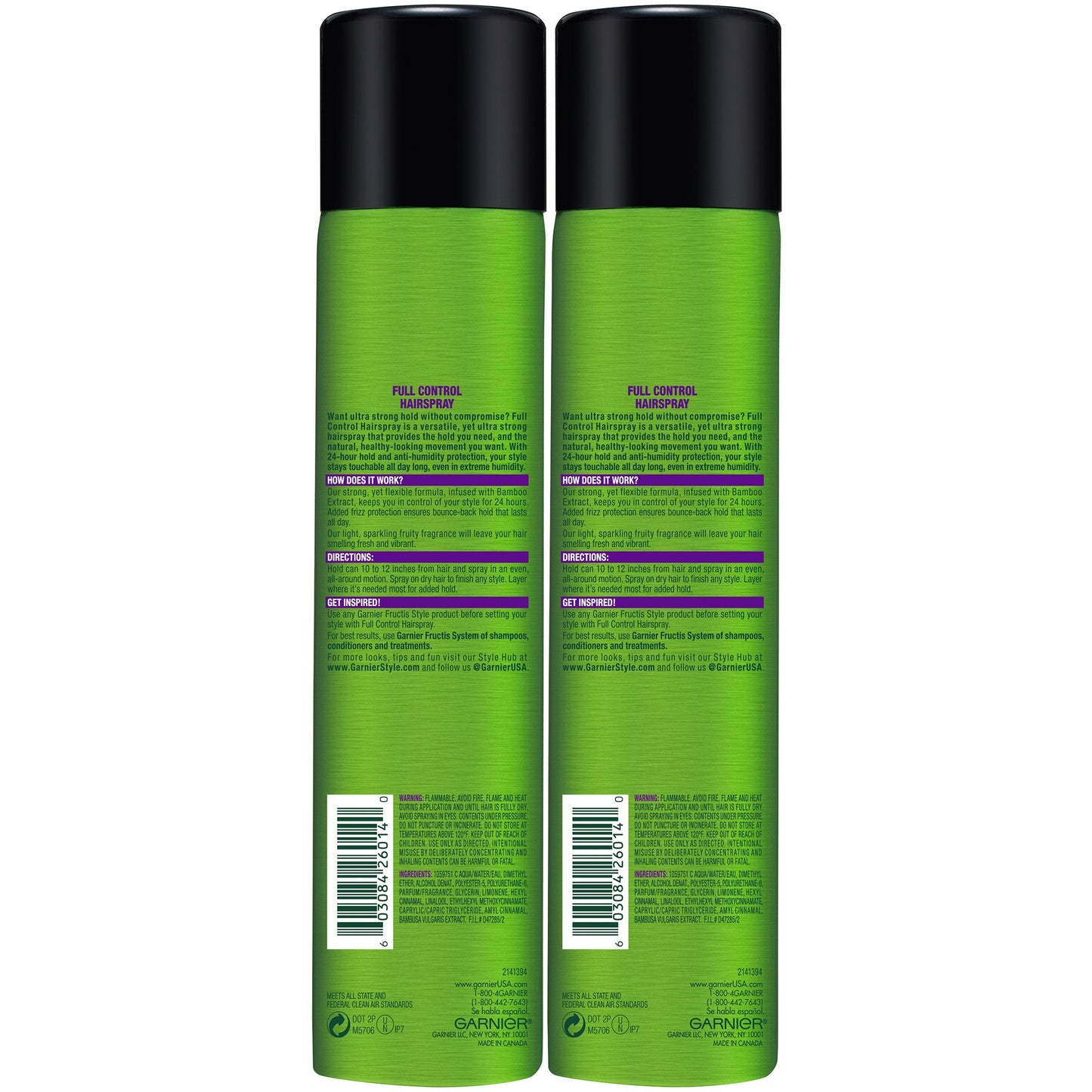 Garnier Fructis Style Full Control Hairspray, All Hair Types, 8.25 oz. (Packaging May Vary), 2 Count Beauty & Personal Care Garnier