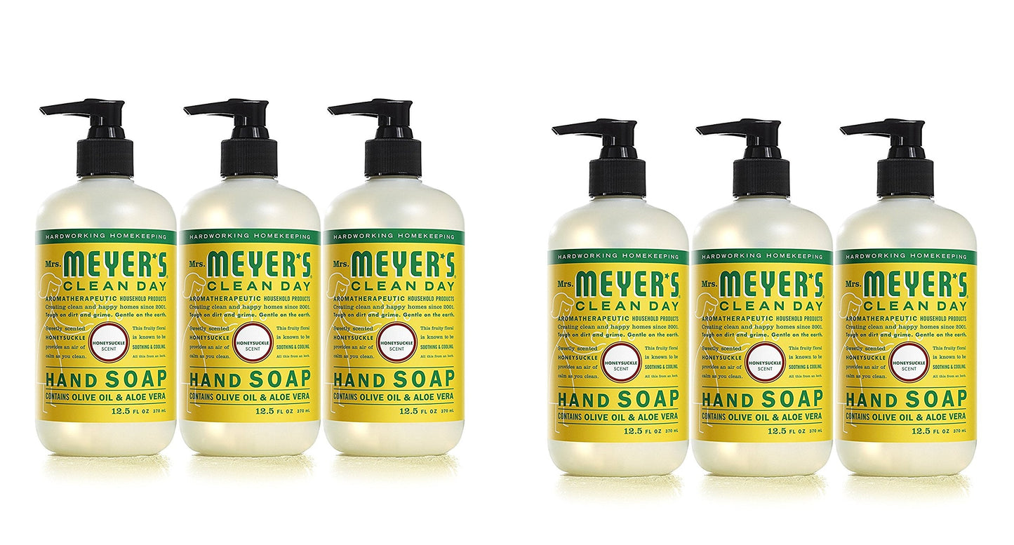Mrs. Meyers Clean Day Hand Soap, Honeysuckle, 12.5 fl oz each, 6 Pack Beauty & Personal Care MRS. MEYER'S CLEAN DAY