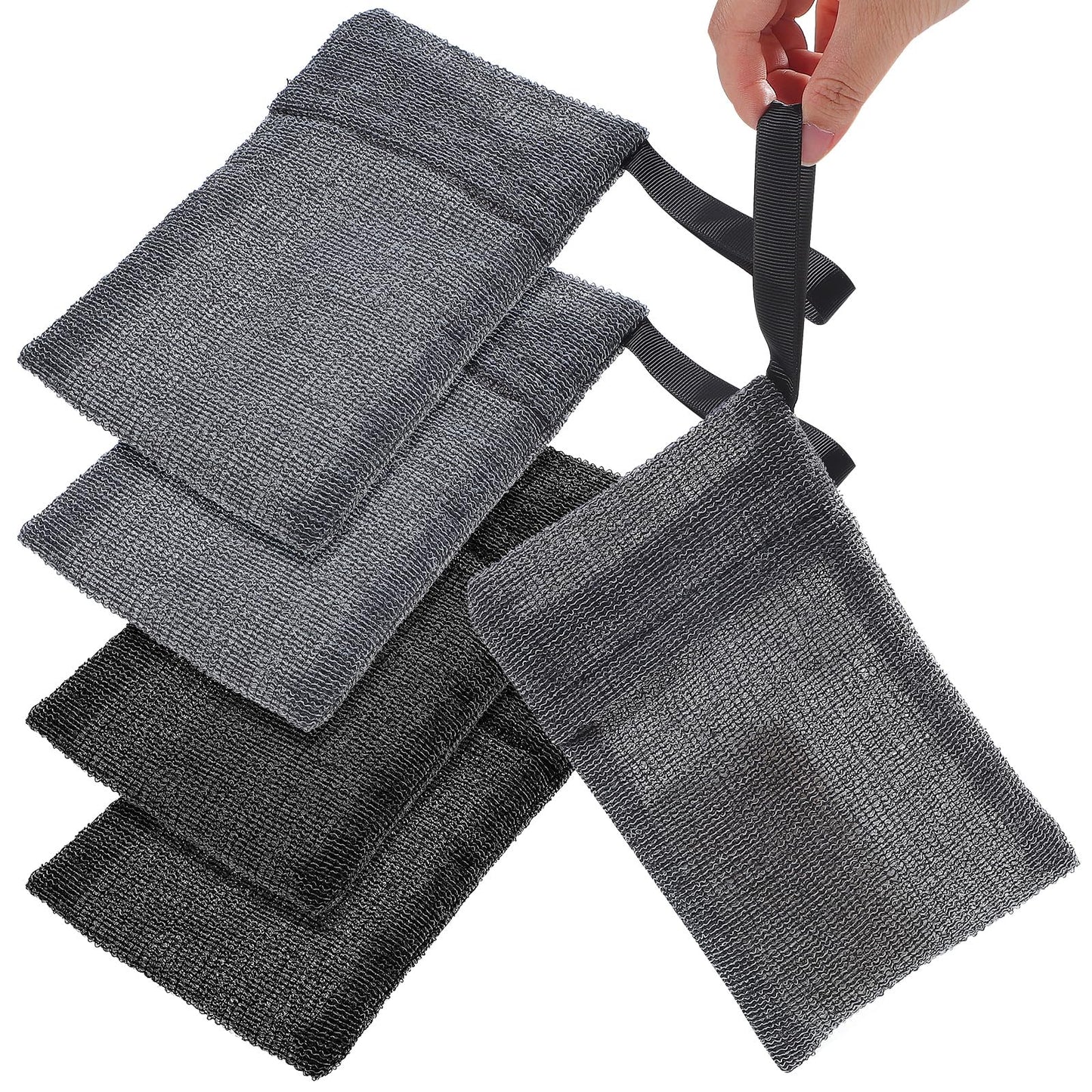 Didiseaon 4Pcs Soap Pocket Exfoliating Soap Saver Pouch Foaming for Bath Shower Exfoliating Body Scrubber Sponge Beauty and Personal Care Didiseaon