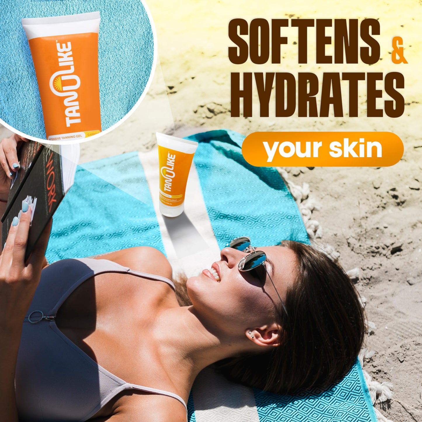 TAN U LIKE, Exotic Carrot Tanning Gel Accelerator - Advanced Moisturizing Formula with Vitamin E, Beta-Carotene, and Coconut Oil - Luxurious Coconut Beauty & Personal Care TAN U LIKE