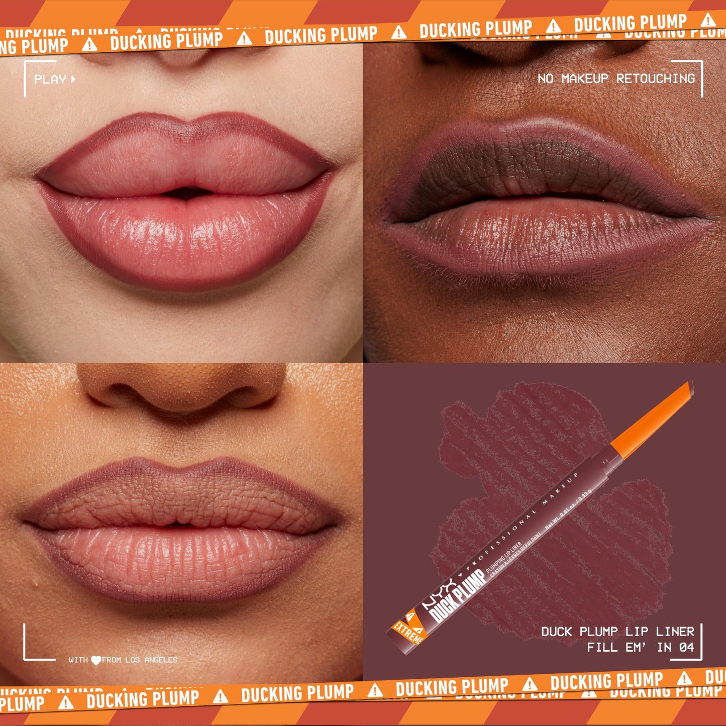 NYX PROFESSIONAL MAKEUP Duck Plump Plumping Lip Liner, Matte Pencil With Up To 10HR Wear, Fill Em In (Pink Lip Liner) Beauty & Personal Care NYX PROFESSIONAL MAKEUP