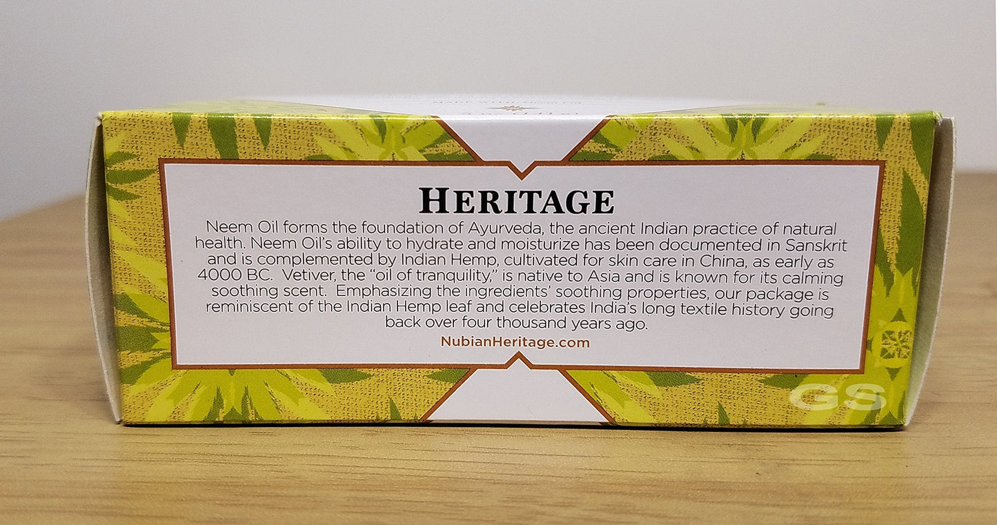 Nubian Heritage Soap Bar Indn Hmp Vetiver, 5 oz Beauty & Personal Care Nubian Heritage