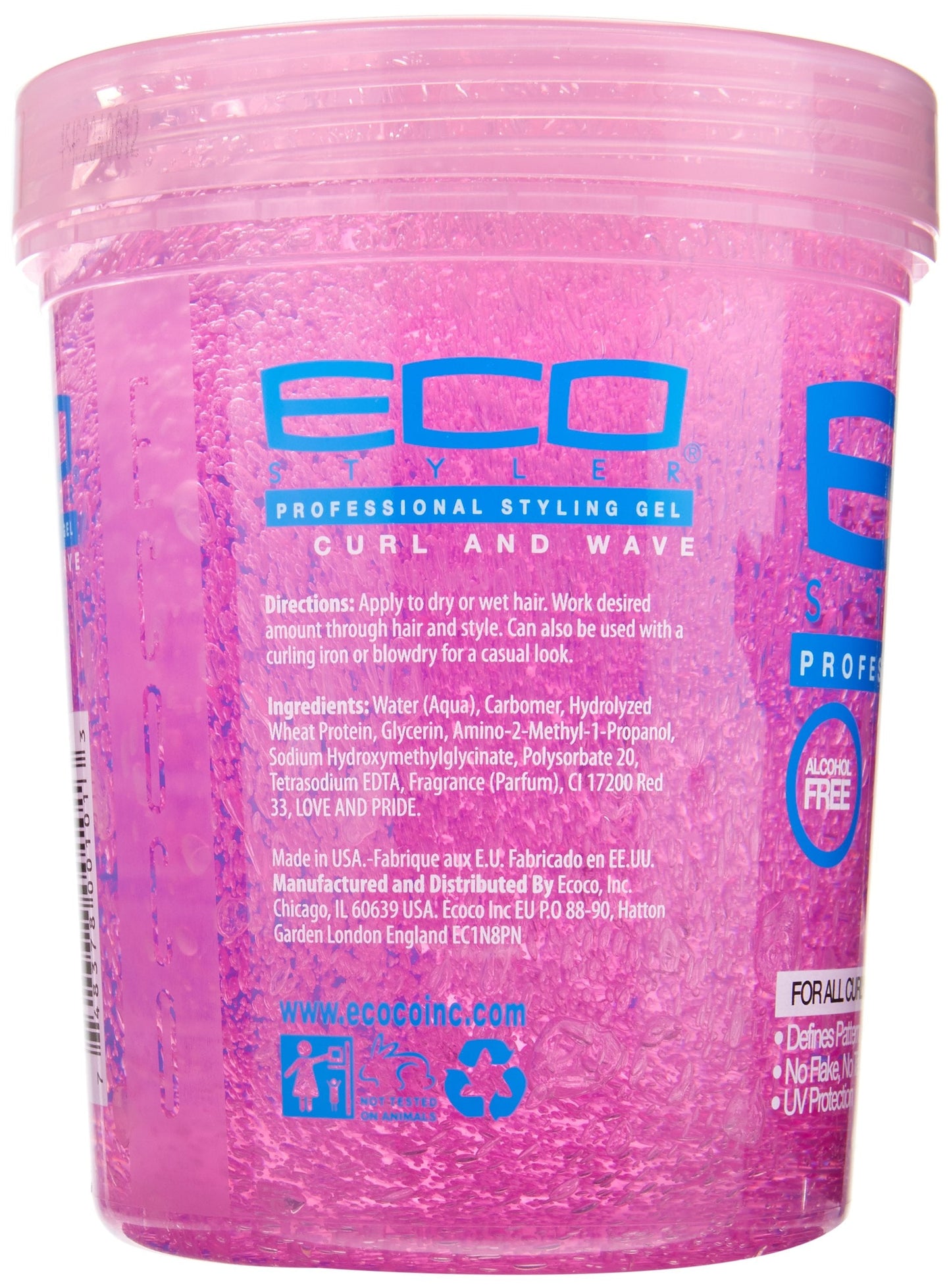 Ecoco Eco Style Hair Gel - Curl And Wave - Anti-Itch, Alcohol-Free Formula - Perfect Hold For Angled Or Tapered Sides - Ideal For Wavy Hair - No Beauty & Personal Care Eco Style
