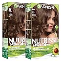 Garnier Nutrisse Ultra Crème Hair Color, Permanent Hair Dye with 100% Gray Coverage, Vegan & Cruelty-Free, 60 Light Natural Brown (Acorn), 2 Count Beauty & Personal Care Garnier